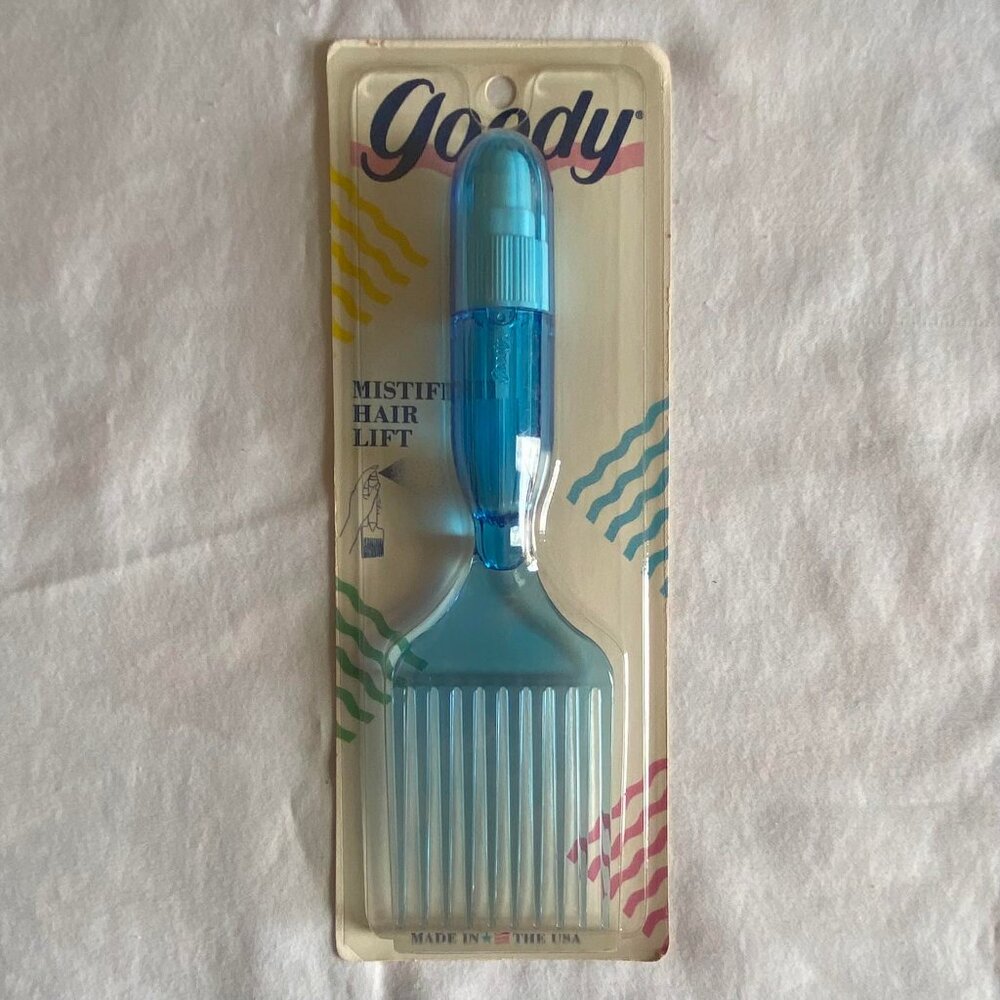 Vintage 1980s Blue Goody Mistifier Hairspray Hair Lift Pick - Old Store Stock